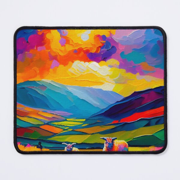 Aperçu de l'œuvre Yorkshire Dales National Park Landscape | Palette Knife Oil Digital Painting créée et vendue par VividViews.
