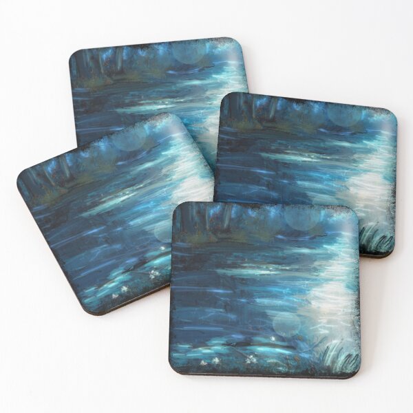 Item preview, Reflection of Lillies in Blue designed and sold by Charles Michael.