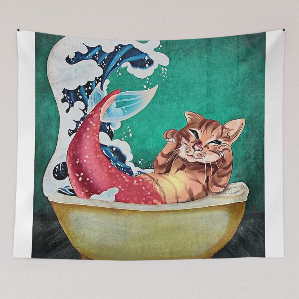 Item preview, Meowmaid Get Naked In Bath Vintage designed and sold by ChristianErc.