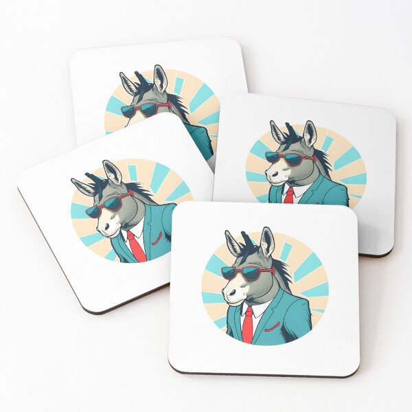 Item preview, Donkey In Suit Wearing Sunglasses designed and sold by BobilandStore.