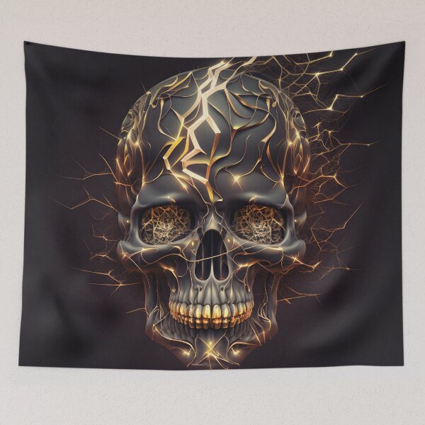Item preview, Electric Skull Phone Laptop Case Design designed and sold by ElVatoMx.