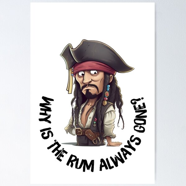 Captain Jack Sparrow Poster for Sale by Slick Tees Co.