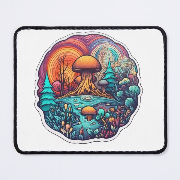 Item preview,  Tattoo Style trippy mushroom designed and sold by Sticker Nation.