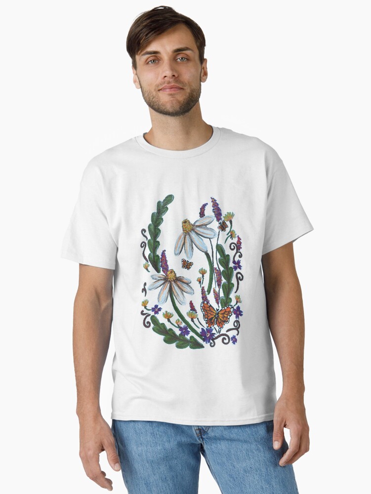 Thumbnail 1 of 7, Classic T-Shirt, Summer Daisies designed and sold by Bekah-Grace.