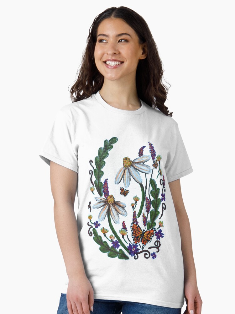 Thumbnail 2 of 7, Classic T-Shirt, Summer Daisies designed and sold by Bekah-Grace.