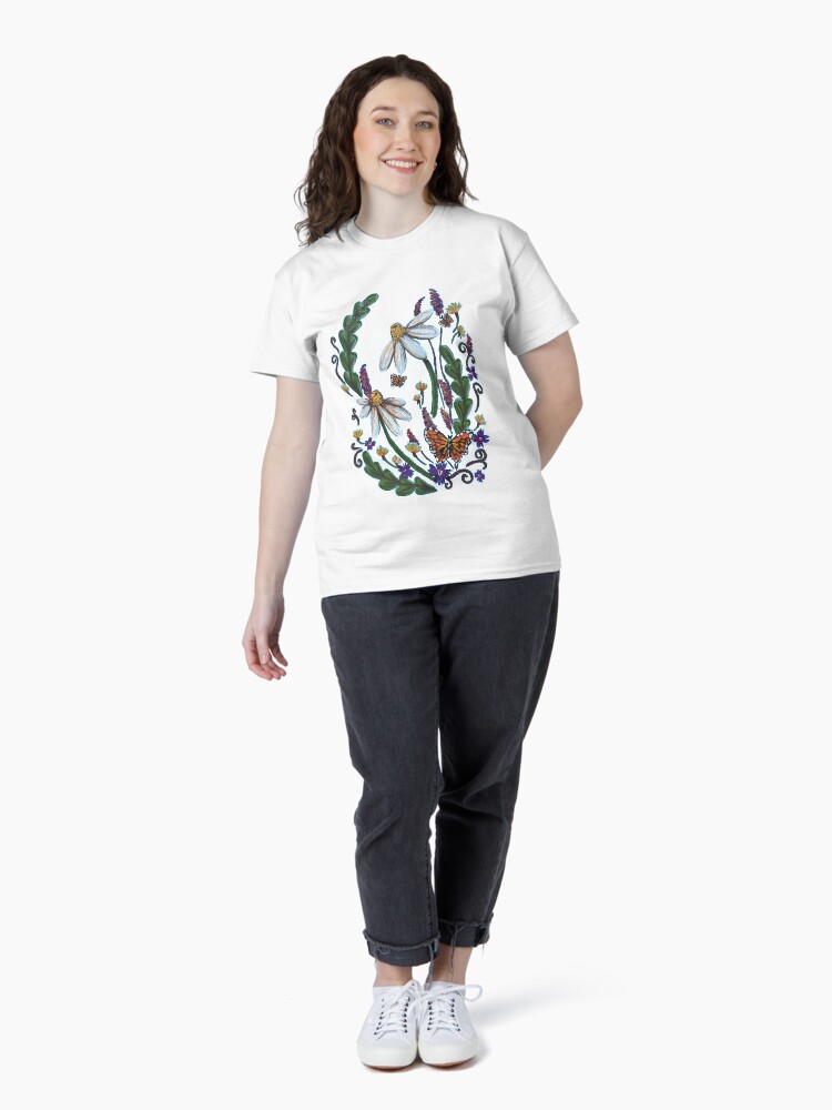 Thumbnail 4 of 7, Classic T-Shirt, Summer Daisies designed and sold by Bekah-Grace.