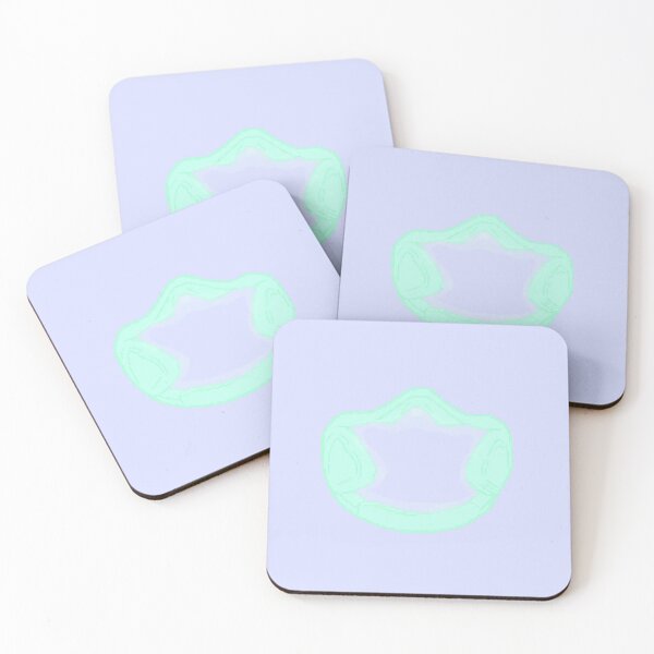 Item preview, Elastomeric clear mask mint green pixel designed and sold by quirkytoast.