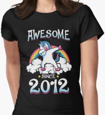 Awesome since 2012 Women's Fitted T-Shirt