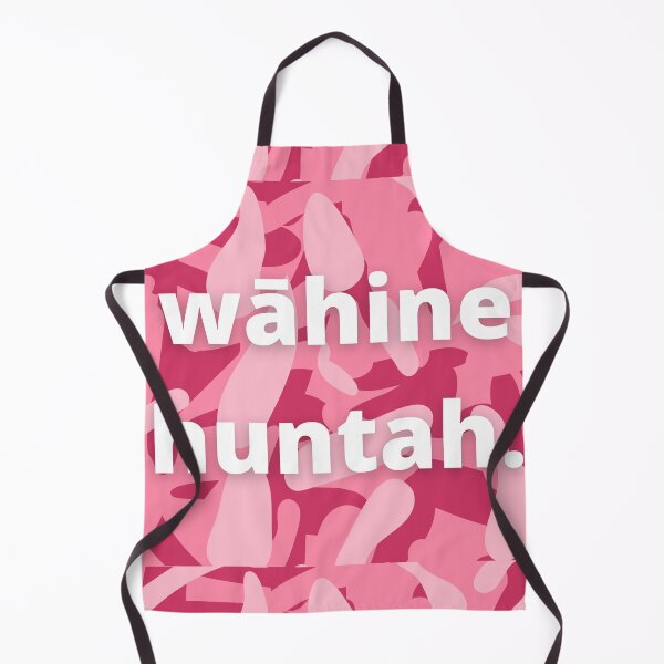 Item preview, wāhine huntah slogan, hawaii pidign with camo background designed and sold by maplunk.