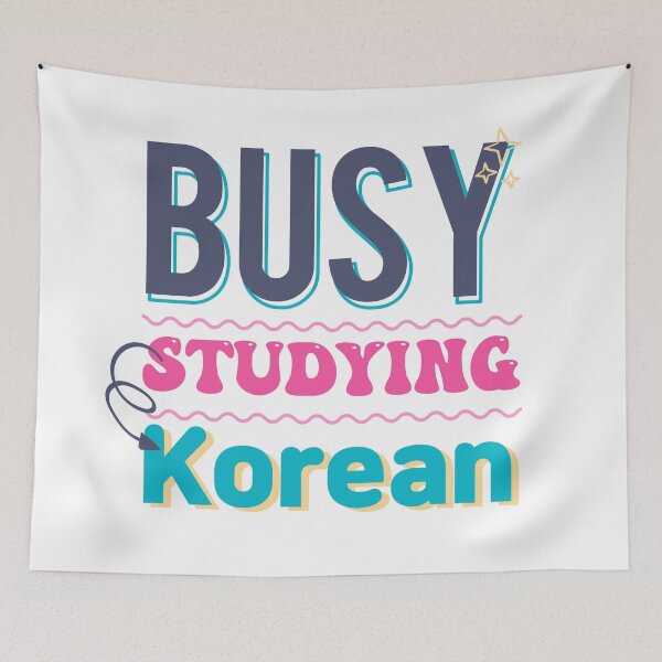 Item preview, Busy studying Korean Typography  designed and sold by Kimchi-style-.