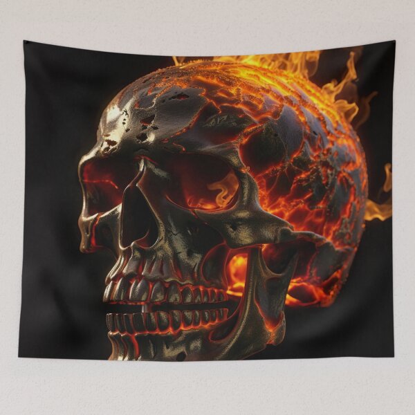 Item preview, Fire skull I  designed and sold by AtrapineArt.