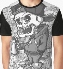 Graffiti Black and White Graphic T-Shirt