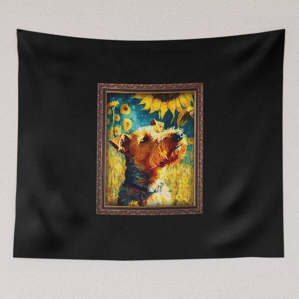 Item preview, Lakeland Terrier Sunflower Painting Adorable Dog designed and sold by rafaeltto.