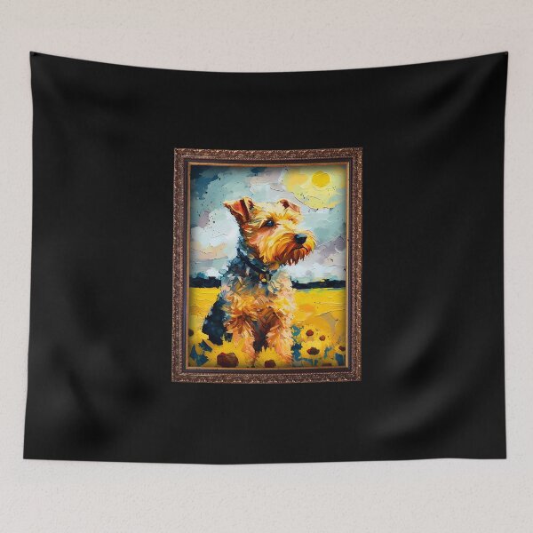 Item preview, Lakeland Terrier Sunflower Painting Adorable Dog designed and sold by rafaeltto.