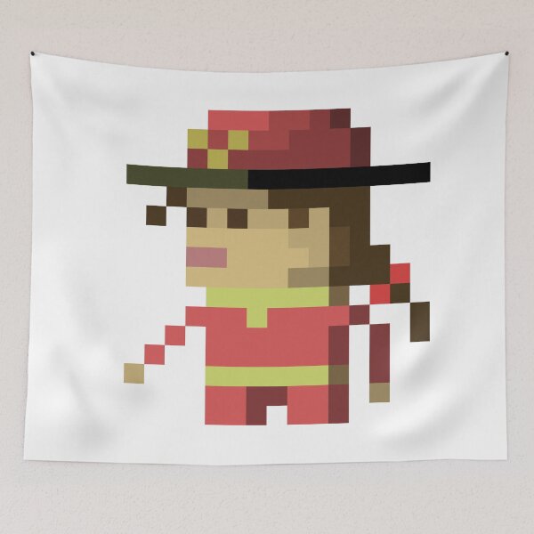 Item preview, Pixel Art Firelady Print | Female Firefighter Art designed and sold by anycolorart.