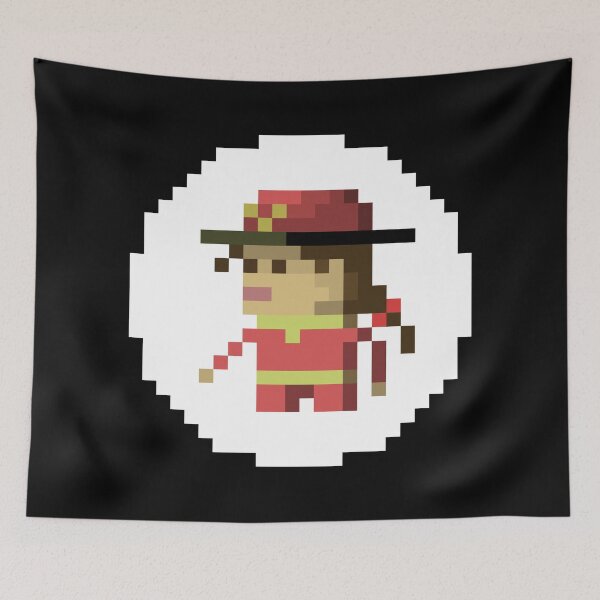 Item preview, Female Firefighter Pixel Art Print | Firelady Gift designed and sold by anycolorart.