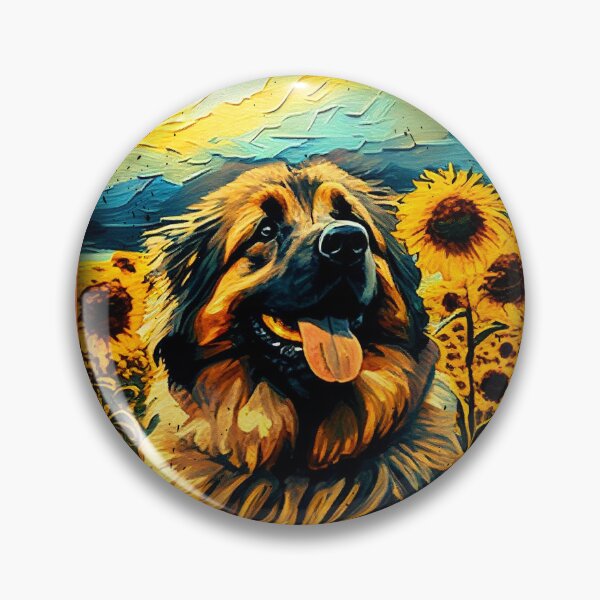 Item preview, Leonberger Sunflower Painting Adorable Dog designed and sold by rafaeltto.