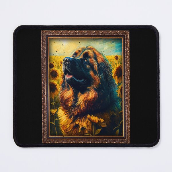 Item preview, Leonberger Sunflower Painting Adorable Dog designed and sold by rafaeltto.