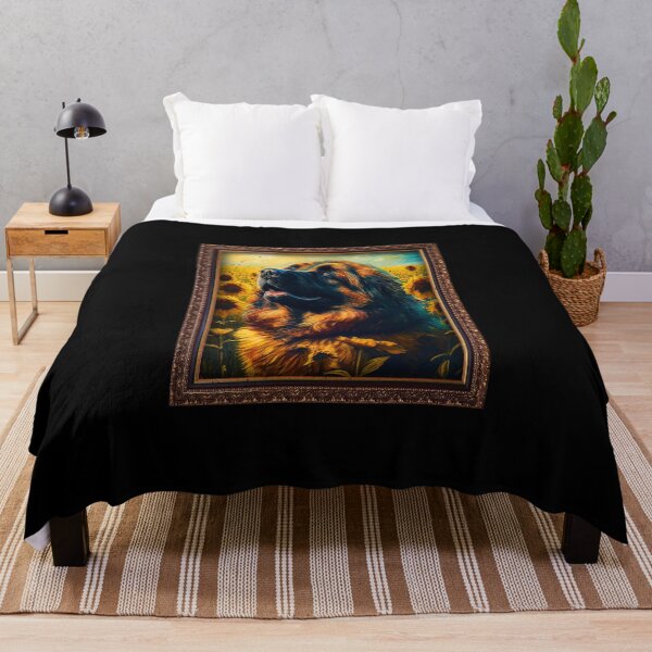 Item preview, Leonberger Sunflower Painting Adorable Dog designed and sold by rafaeltto.