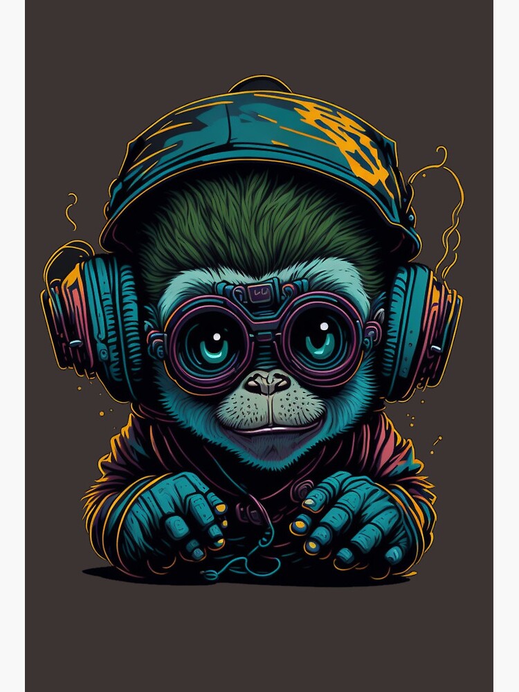 monkey music Art Board Print for Sale by UAarts
