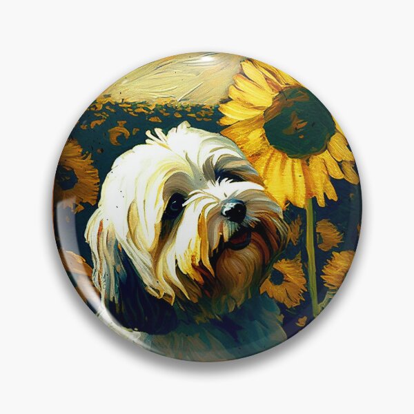 Item preview, Lhaso Apso Sunflower Painting Adorable Dog designed and sold by rafaeltto.