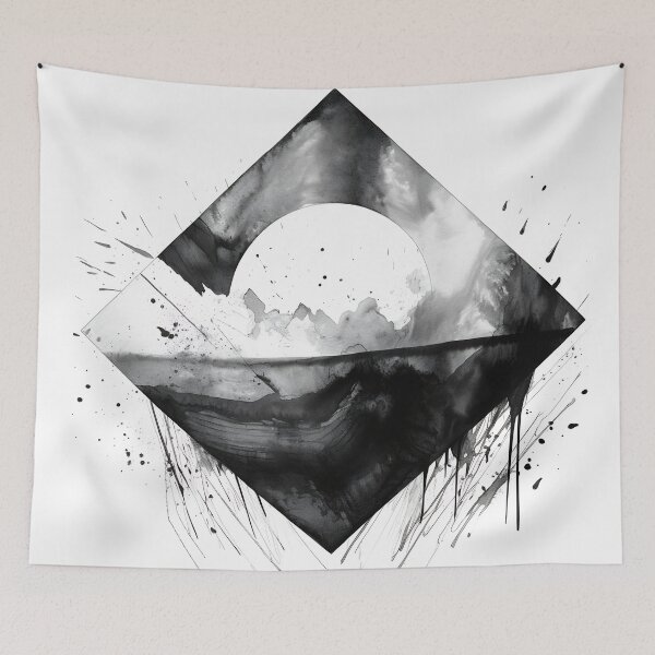 Item preview, Oriental Geometric landscape I designed and sold by alphadaze.