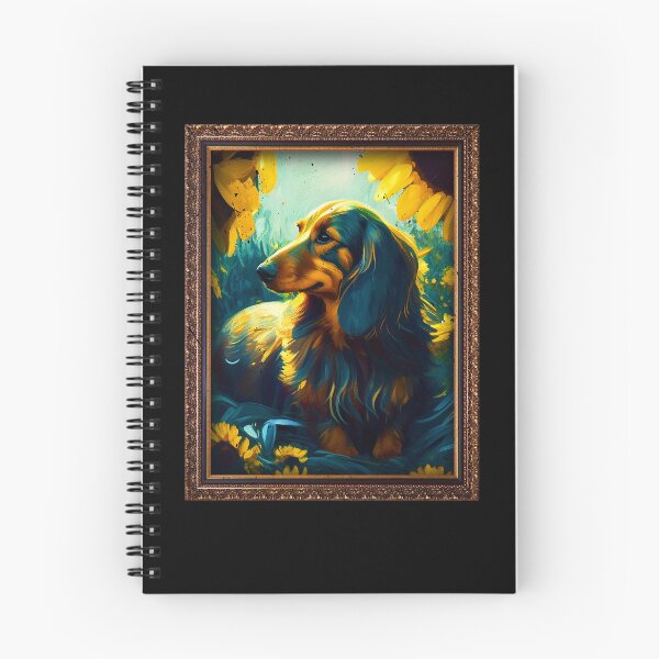 Item preview, Long Haired Dachshund Sunflower Painting Adorable Dog designed and sold by rafaeltto.