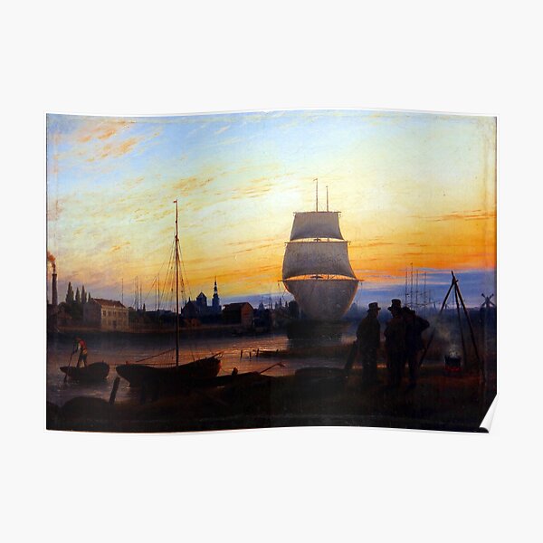Johann Friedrich Boeck Greifswald Habour Poster