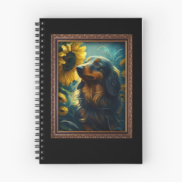 Item preview, Long Haired Dachshund Sunflower Painting Adorable Dog designed and sold by rafaeltto.