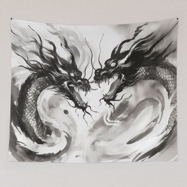 Item preview, Oriental Two Dragons designed and sold by alphadaze.