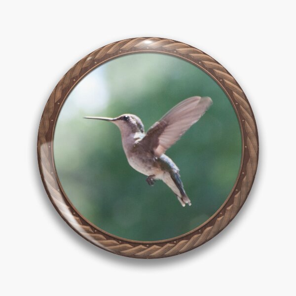 Item preview, Ruby-Throated Hummingbird Photography in Celtic Circle Frame 3 designed and sold by Swabcraft.