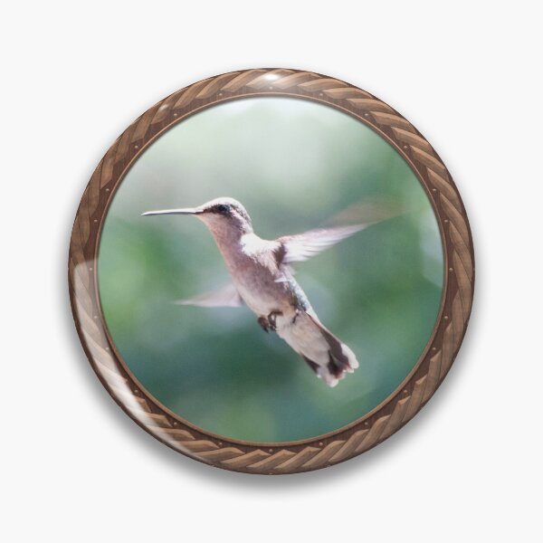 Item preview, Ruby-Throated Hummingbird Photography in Celtic Circle Frame 4 designed and sold by Swabcraft.