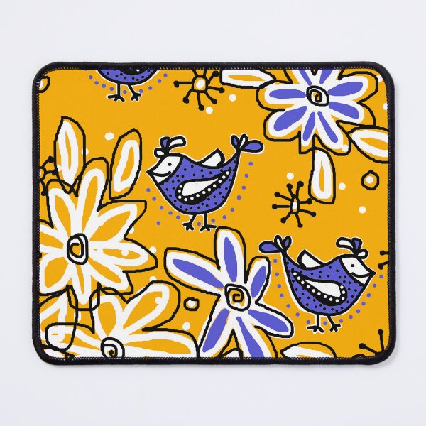 Item preview, Birds in Blue (Yellow) designed and sold by Simone Pook.