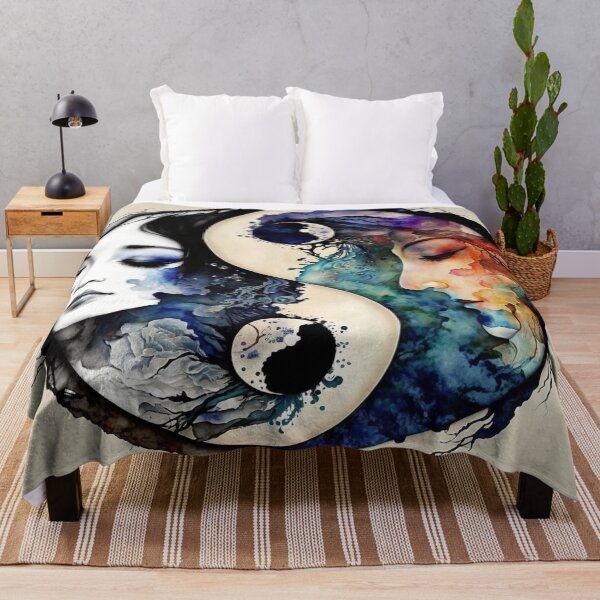 Item preview, Yin Yang Faces designed and sold by MedusaPrintArt.