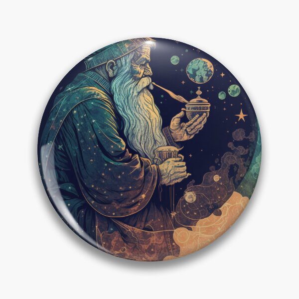 Item preview, a vintage-style wizard smoking a pipe 2 designed and sold by Richstd.
