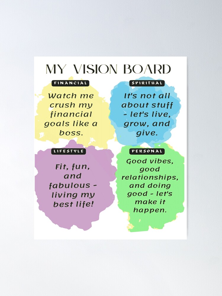 The Vision Cloud Vision Board Kit for Women Manifestation Supplies - 1 Dream Board - 100 Pictures - 60 Affirmation Cards - 40 Stickers - Mounting PU