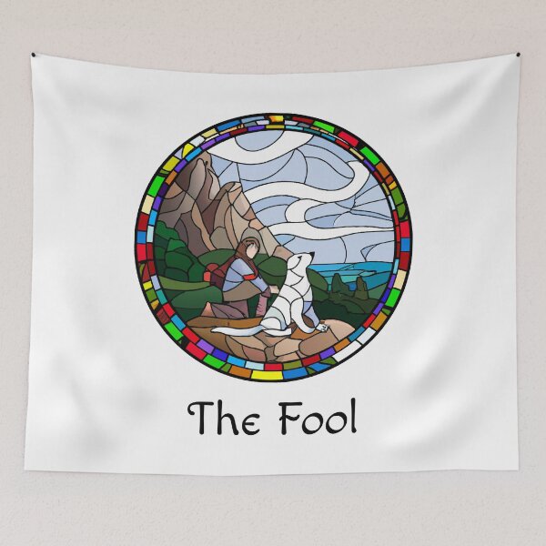 Item preview, Major Arcana The Fool - Stained Glass Design for T-shirt, stickers and other accessories designed and sold by Pixel Waite.