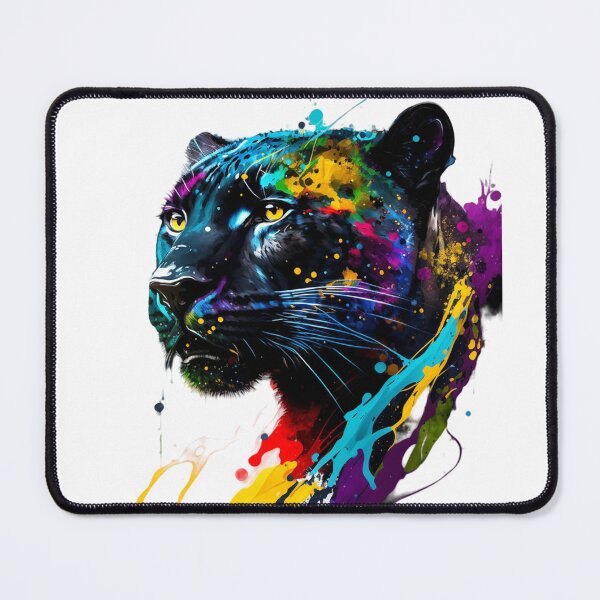 Item preview, Black panther in bright paint designed and sold by FlemmyFlem.