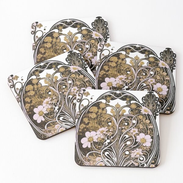 Aperçu de l'œuvre Vintage Art Nouveau Alphonse Mucha Classique Nature Flower Print créée et vendue par entwithanaxe.