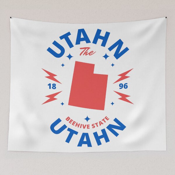 Item preview, Utahn - UT Map - Utah State Flag designed and sold by Ranggasme.