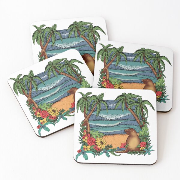 Item preview, SEALS AFTER SURF IN THE BEACH SUMMER - MINORYA ART designed and sold by MinoryaArt.