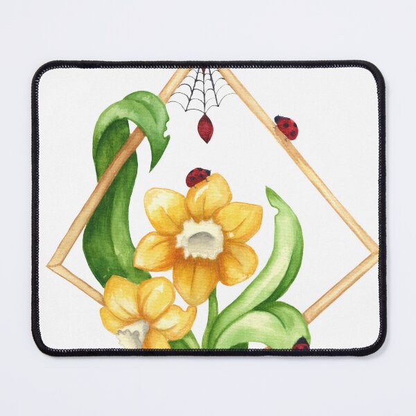 Item preview, Watercolour narcissus with bugs designed and sold by Darya Bogatskaya79.