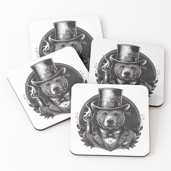Item preview, an old tattoo-style graphic of a bear in a top hat designed and sold by Richstd.
