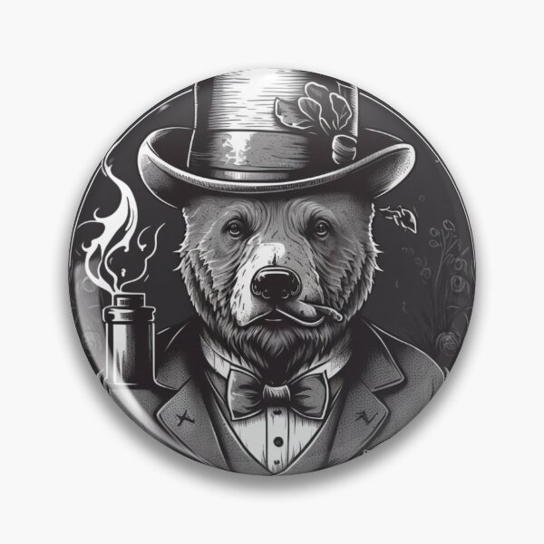 Item preview, an old tattoo-style graphic of a bear in a top hat designed and sold by Richstd.