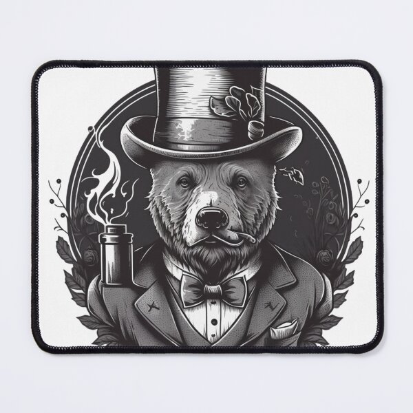 Item preview, an old tattoo-style graphic of a bear in a top hat designed and sold by Richstd.
