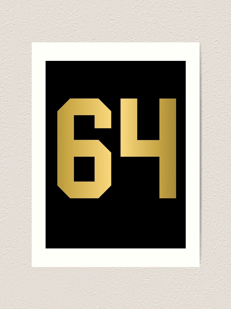 Golden Number 64 - Sports Numbers 