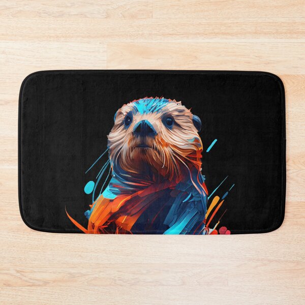 Item preview, Abstract Sea Otter Art: A Colorful Twist on Wildlife Imagery designed and sold by FiveIntentions.
