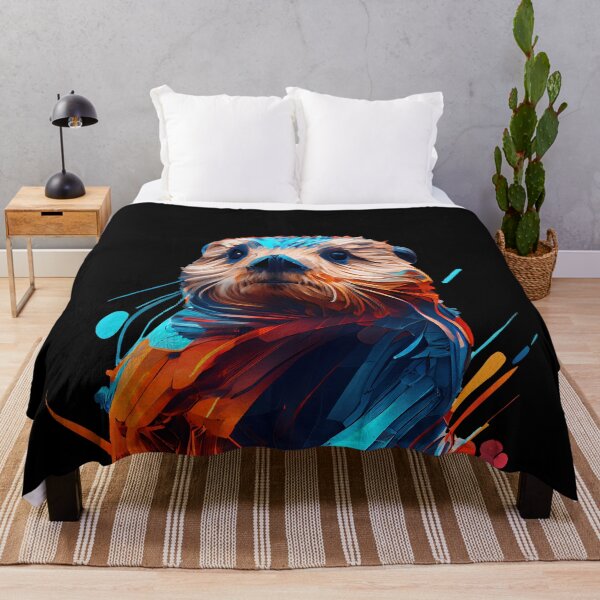 Item preview, Abstract Sea Otter Art: A Colorful Twist on Wildlife Imagery designed and sold by FiveIntentions.