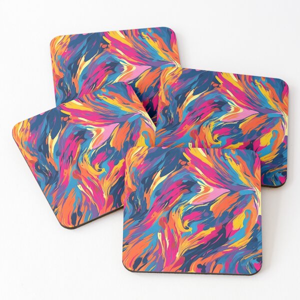 Item preview, Vibrant abstract art tiling pattern designed and sold by paulstamp.