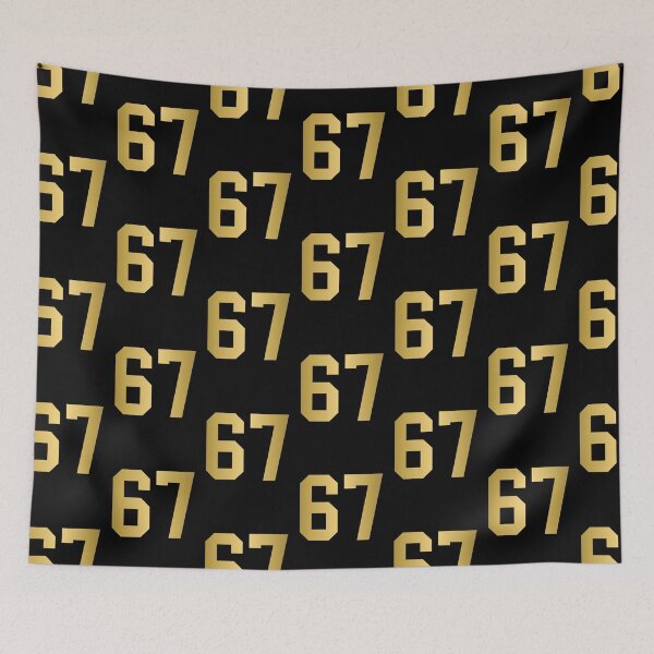 Item preview, Golden Number 67 - Sports Numbers  designed and sold by NECHSTORE.